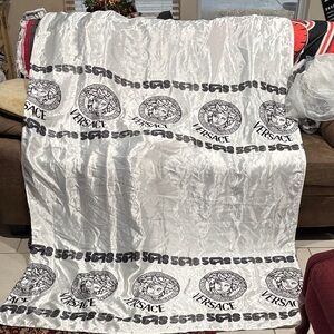 White and Black Curtain Panel